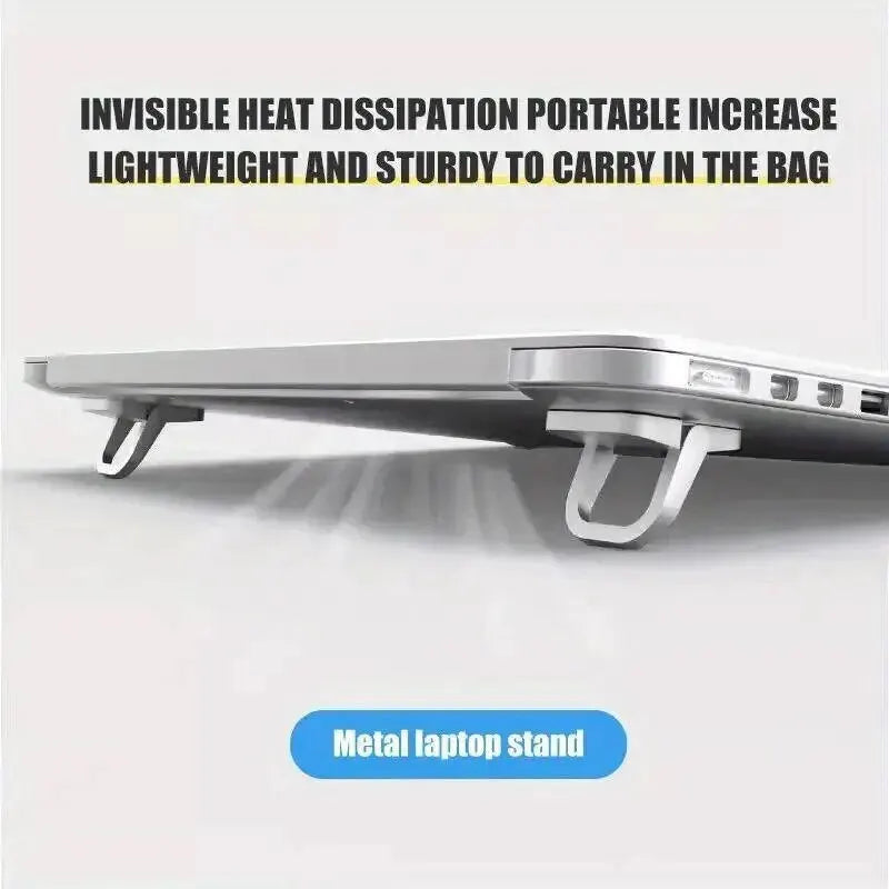 2pcs/Set Laptop Stand for Computer Keyboard Stand Riser Aluminum Mini Portable Laptop Stands for Notebook