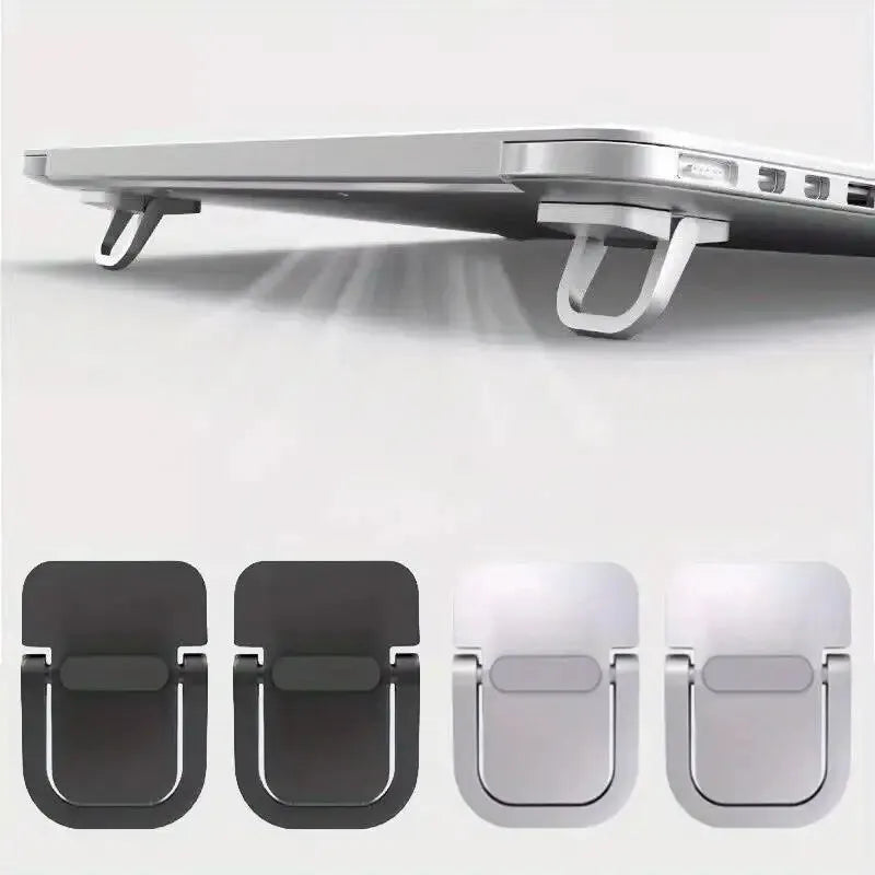 2pcs/Set Laptop Stand for Computer Keyboard Stand Riser Aluminum Mini Portable Laptop Stands for Notebook