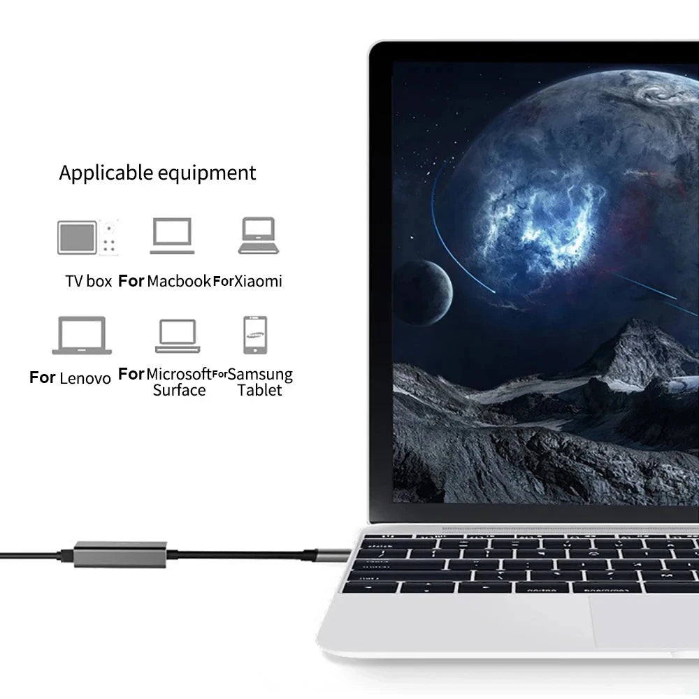1000Mbps USB 3.0 RJ45 Network Card USB Type C Ethernet Adapter For MacBook PC Windows XP 7 8 10 Android USB Lan Internet Cable
