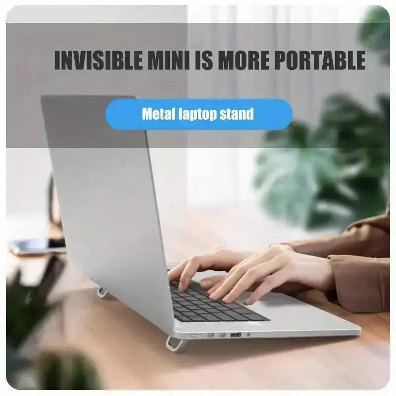 2pcs/Set Laptop Stand for Computer Keyboard Stand Riser Aluminum Mini Portable Laptop Stands for Notebook