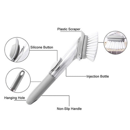 Soap Dispensing Dishwashing Brush Set