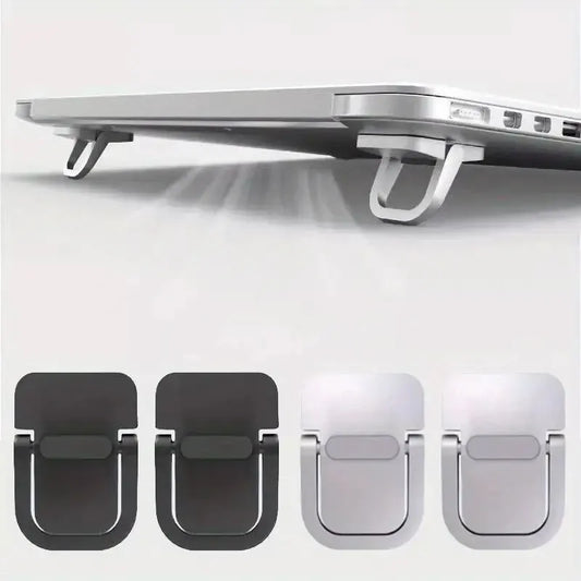 2pcs/Set Laptop Stand for Computer Keyboard Stand Riser Aluminum Mini Portable Laptop Stands for Notebook