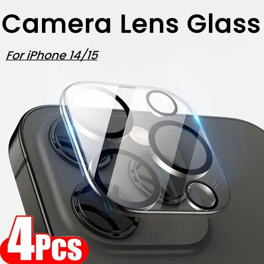 4PCS HD Lens Protective Glass For iPhone 16 15 14 Pro Max Back Camera Protector Tempered Glass For iPhone 15pro Max Lens Case