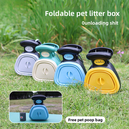 Portable Pet Waste Scooper with Bag Dispenser