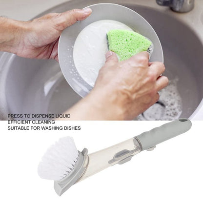 Soap Dispensing Dishwashing Brush Set